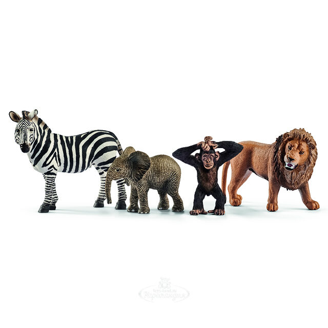 Набор фигурок Животные саванны 4 шт Schleich