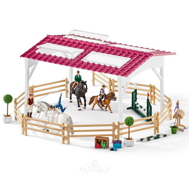 Игровой набор Школа верховой езды с фигурками и аксессуарами 40*31 см Schleich (Шляйх)