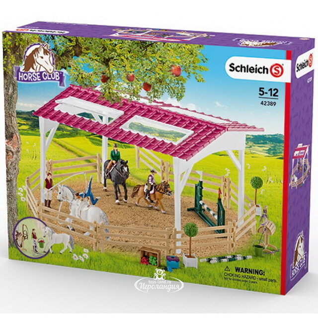 Игровой набор Школа верховой езды с фигурками и аксессуарами 40*31 см Schleich (Шляйх)