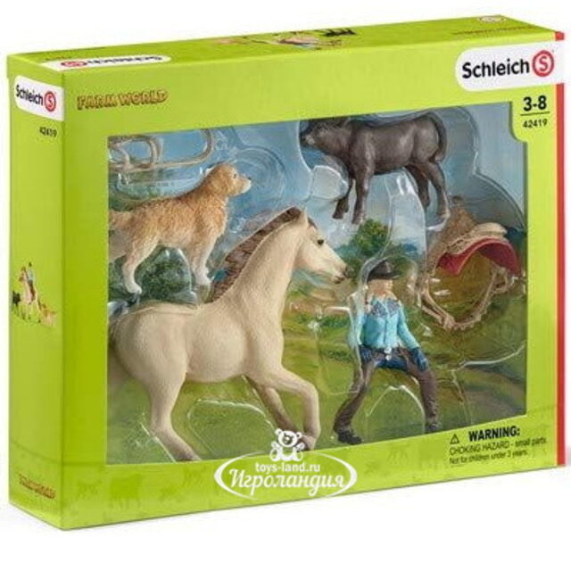 Игровой набор Ковбойская дорога с фигурками и аксессуарами Schleich (Шляйх)
