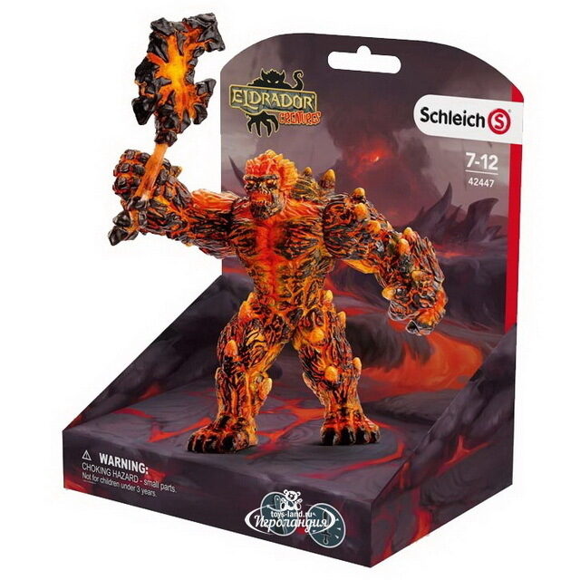 Фигурка монстр Лава с оружием 18 см с подвижными руками,Eldrador Schleich