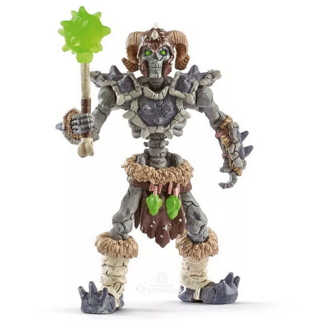 Фигурка монстр Каменный скелет с оружием с подвижными руками, Eldrador Schleich (Шляйх)
