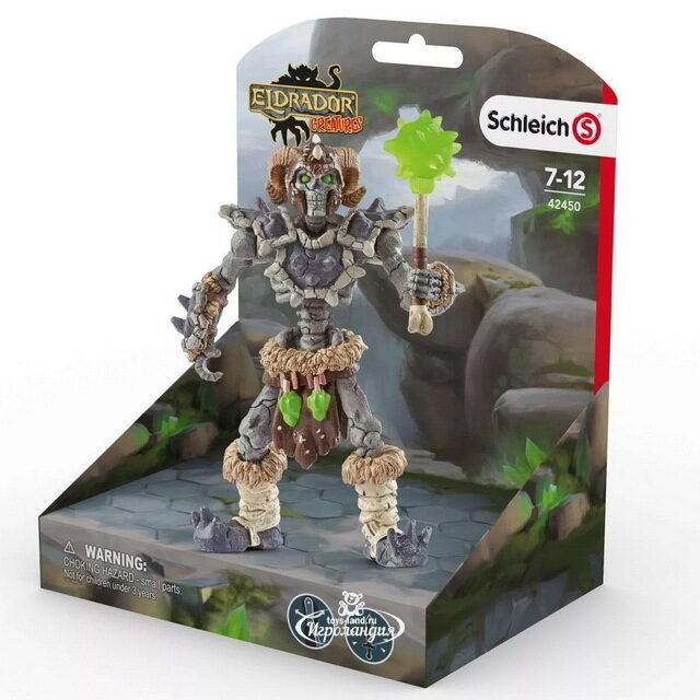 Фигурка монстр Каменный скелет с оружием с подвижными руками, Eldrador Schleich (Шляйх)