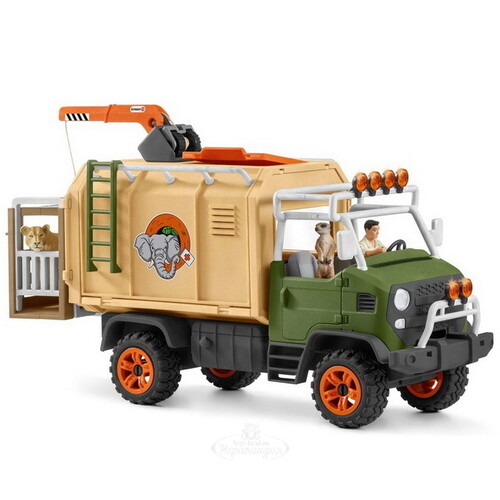 Игровой набор Большой ветеринарный спасательный грузовик с фигурками и аксессуарами Schleich