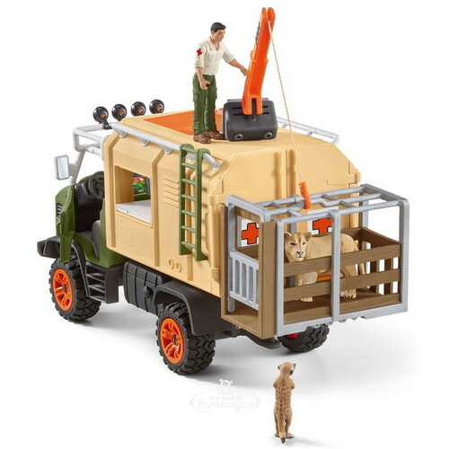 Игровой набор Большой ветеринарный спасательный грузовик с фигурками и аксессуарами Schleich