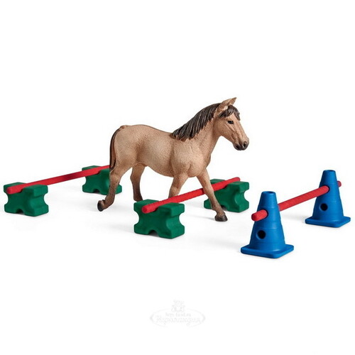 Игровой набор Пони проходит трассу в слаломе с фигуркой и аксессуарами Schleich