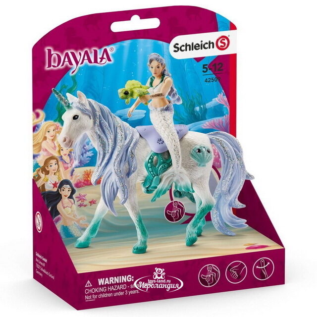 Набор фигурок Русалочка на морском единороге, 2 шт, Bayala Schleich