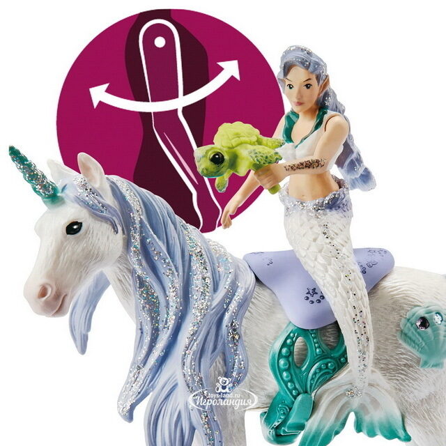 Набор фигурок Русалочка на морском единороге, 2 шт, Bayala Schleich