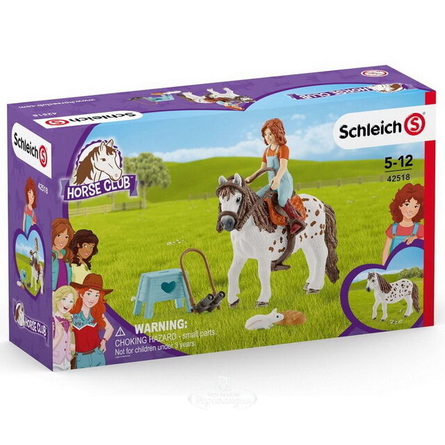 Игровой набор Мия на лошадке Спотти с фигурками и аксессуарами Schleich