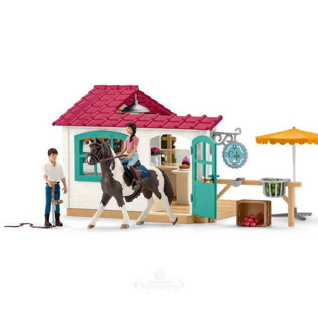 Игровой набор Кафе для наездников Cups & Saddles с фигурками и аксессуарами Schleich