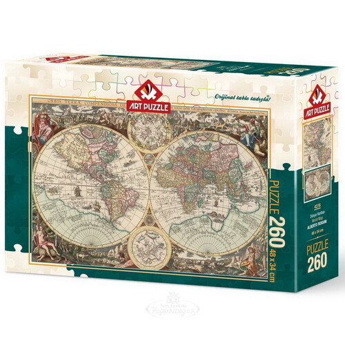 Пазл Карта мира - Альберто Россини, 260 элементов Art Puzzle