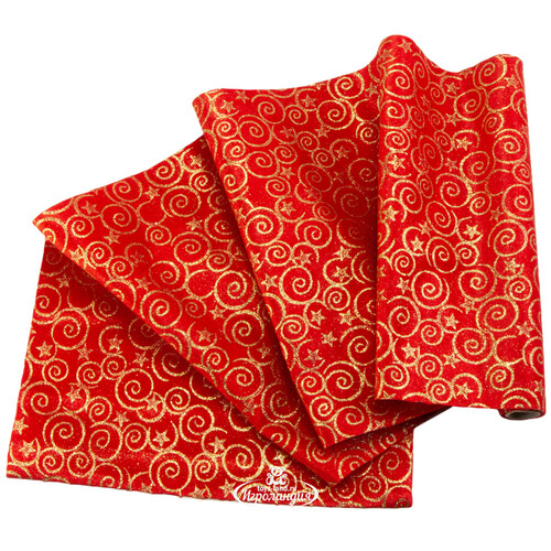 Ткань для декорирования Рубиновая Элегия - Звездная 35*200 см Kaemingk