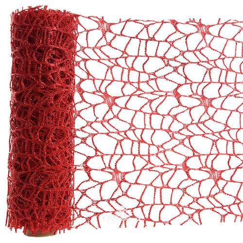 Декоративная лента Кружевная 200*15 см красная Kaemingk