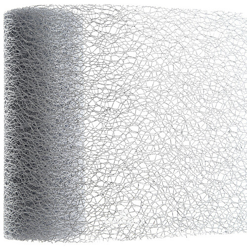 Декоративная лента Ажурная 200*15 см серебряная Kaemingk