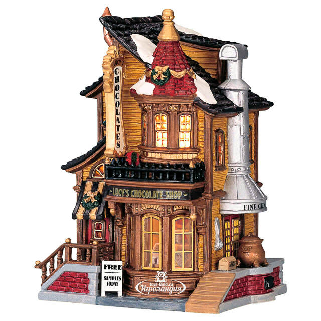 Магазин шоколада Lucys Chocolate Shop 18*14 см, подсветка Lemax