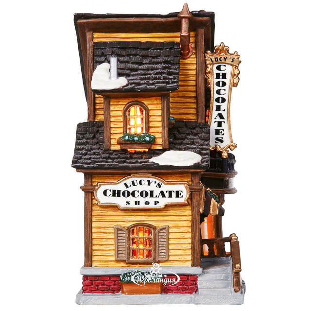 Магазин шоколада Lucys Chocolate Shop 18*14 см, подсветка Lemax