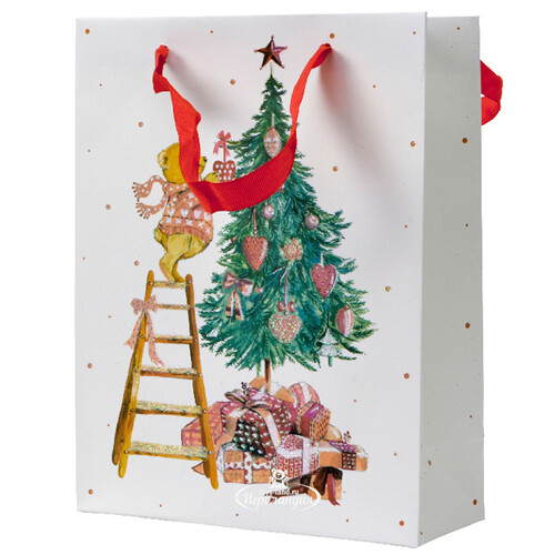 Подарочный пакет Christmas Bears: Teddy and Tree 72*50*18 см Kaemingk