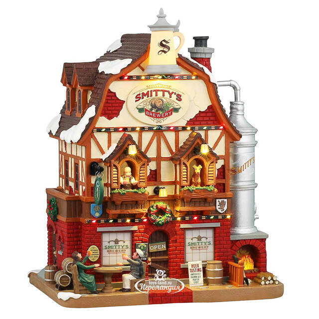 Пивоварня Smittys Brewery 25*21 см, подсветка, на батарейках Lemax