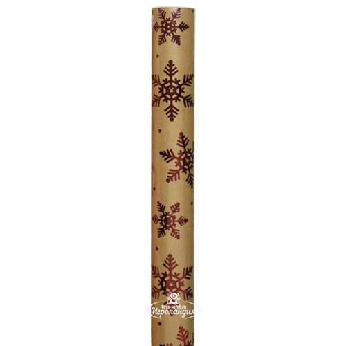 Крафт бумага для подарков Christmas House: Снежинки 150*70 см Kaemingk