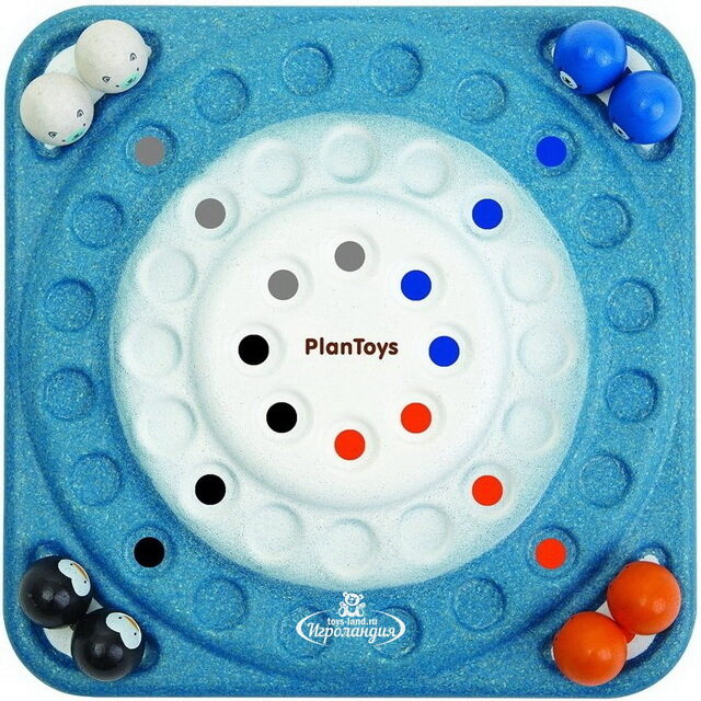 Деревянная настольная игра Людо Plan Toys (План Тойс)