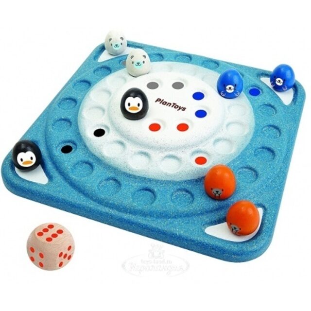 Деревянная настольная игра Людо Plan Toys (План Тойс)