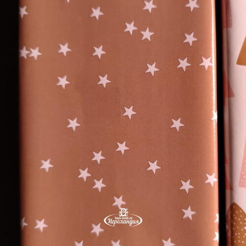 Бумага для подарков Mokka: Caramella Stars 200*70 см Kaemingk
