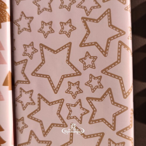 Бумага для подарков Mokka: Vanilla Stars 200*70 см Kaemingk