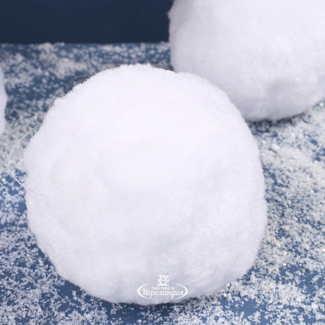 Украшение Снежки, 100 мм, 4 шт Kaemingk