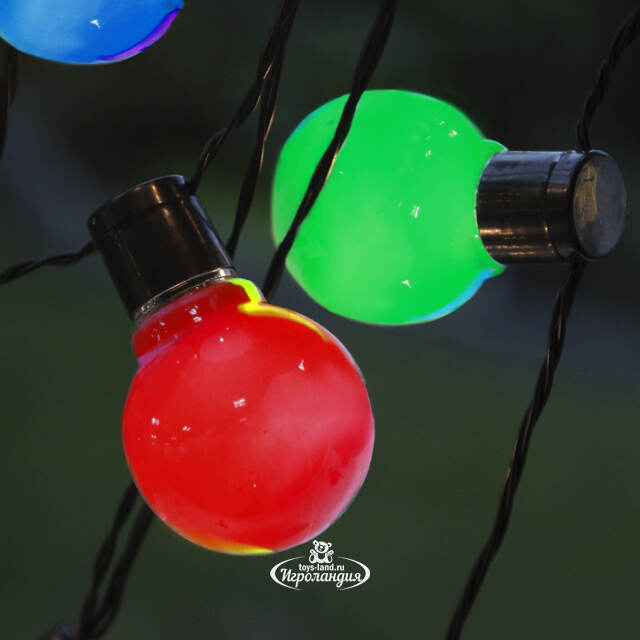 Гирлянда из лампочек Ночные Огни 16 ламп, разноцветные LED, 4.5 м, черный ПВХ, IP44 Star Trading (Стар Трэйдинг)