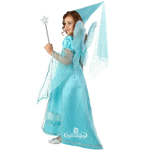 Карнавальный костюм Сказочная Фея, голубой, рост 122 см Батик