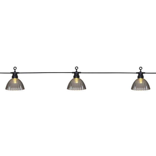 Гирлянда из лампочек Oleron Shade, 12 теплых белых LED ламп, 4.95 м, черный ПВХ, IP44 Star Trading