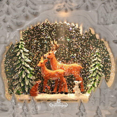 Новогодний светильник Снежный вихрь - Волшебный лес 25 см, музыка, на батарейках Kaemingk