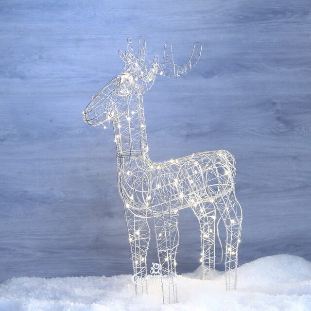 Светодиодный Олень Криспи 69 см, 72 теплые белые LED лампы, IP20 Kaemingk