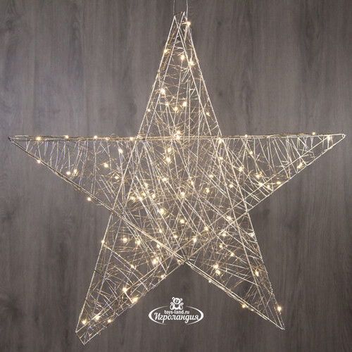 Светодиодная фигура Звезда Lotta Shine 70 см, 80 теплых белых LED ламп, IP20 Kaemingk