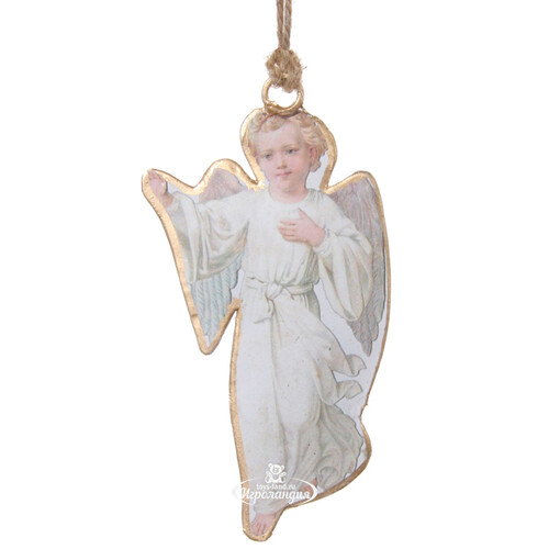Металлическая елочная игрушка Небесный Ангел 10 см ShiShi