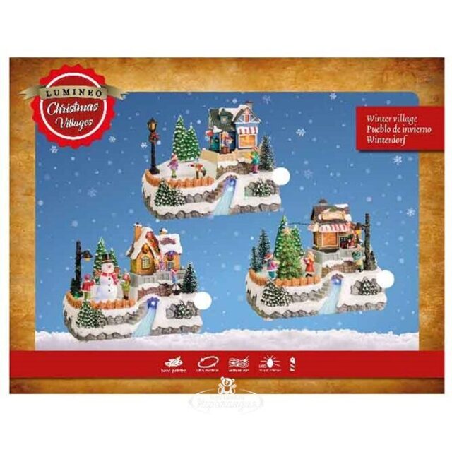 Светящаяся композиция Christmas Village: Украшение Елочки 21*16 см, с движением и музыкой, на батарейках Kaemingk