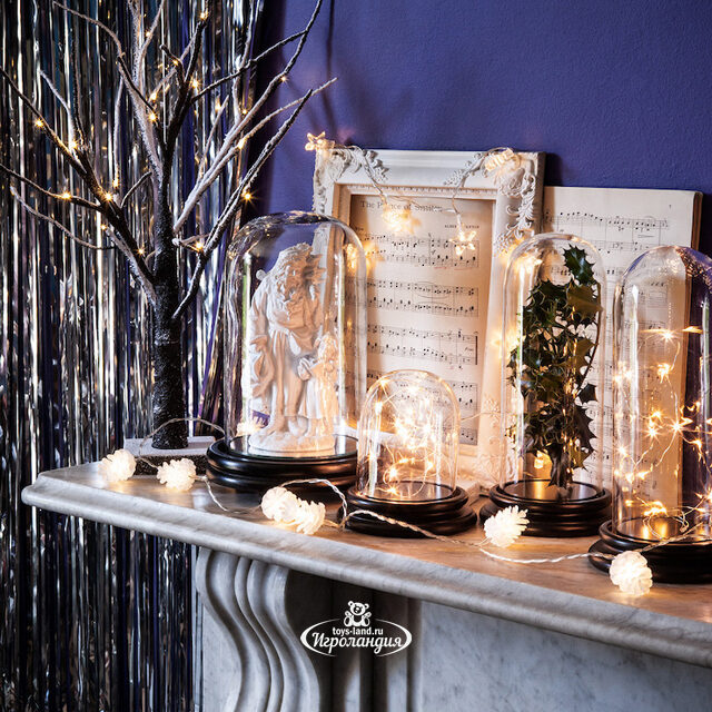 Гирлянда Шишки 24 теплых белых LED ламп 4.6 м, прозрачный ПВХ, контроллер, IP44 Kaemingk