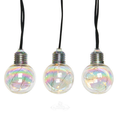 Гирлянда из лампочек Cozy Lights 10 ламп, разноцветные мини LED, 2.7 м, черный ПВХ, IP20 Kaemingk