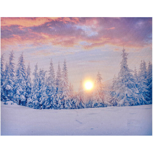 Светодиодная картина Рассвет в зимнем Миттенвальде 48*38 см, на батарейках Kaemingk