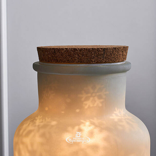 Декоративный светильник Snow Waltz 26 см белый, 15 теплых белых LED ламп, на батарейках Kaemingk