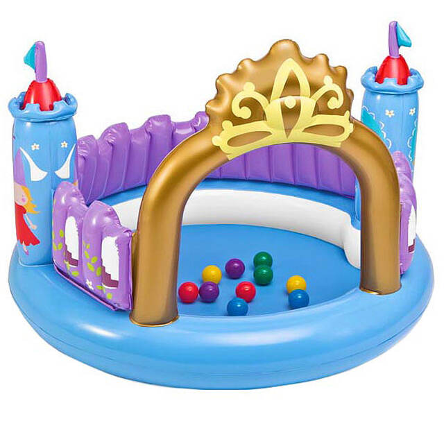 Игровой центр Сказочный замок 130*91 см с мячиками и единорогом INTEX