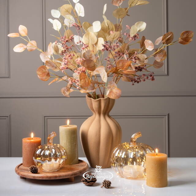 Декоративный светильник Тыква Cinderella 14 см, на батарейках, IP20 Kaemingk