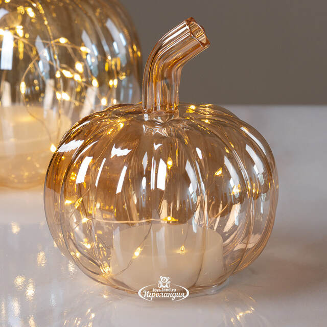 Декоративный светильник Тыква Cinderella 14 см, на батарейках, IP20 Kaemingk