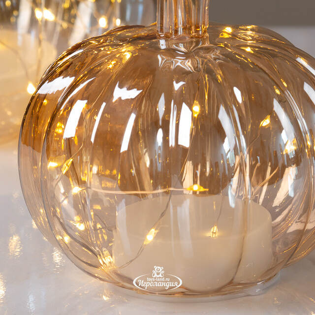 Декоративный светильник Тыква Cinderella 14 см, на батарейках, IP20 Kaemingk