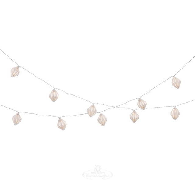 Светодиодная гирлянда Бумажные Лампочки 2.25 м, 10 теплых белых LED ламп, IP20 Kaemingk (Кейминг)