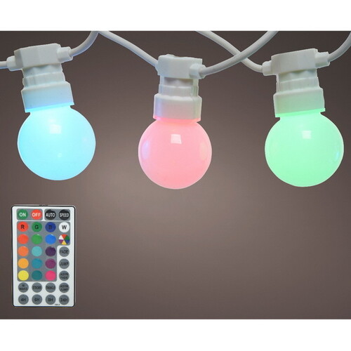 Гирлянда из лампочек Lollifray, 20 ламп c разноцветными RGB LED, 9.5 м, белый ПВХ, пульт управления, таймер, соединяемая, IP44 Kaemingk
