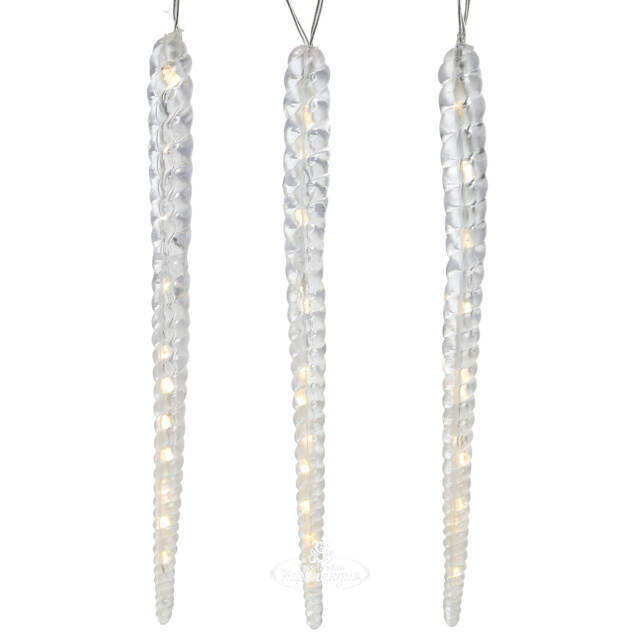 Светодиодные Сосульки Арктика 3*40 см, теплое белое свечение, IP44 Kaemingk