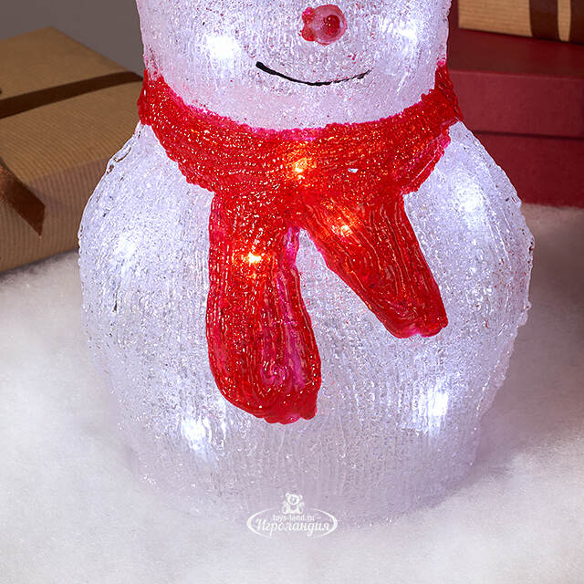 Светящаяся фигура Снеговик Генрих - Snowy Friends 25 см, 20 LED ламп, на батарейках, IP20 Kaemingk