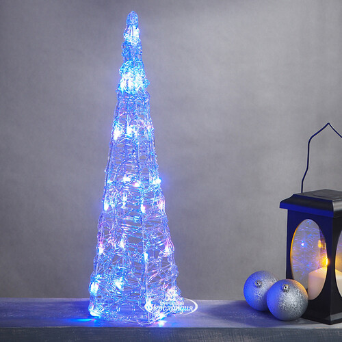 Светящаяся фигура Елка Cone Light 60 см, 30 разноцветных RGB LED ламп, IP44 Kaemingk
