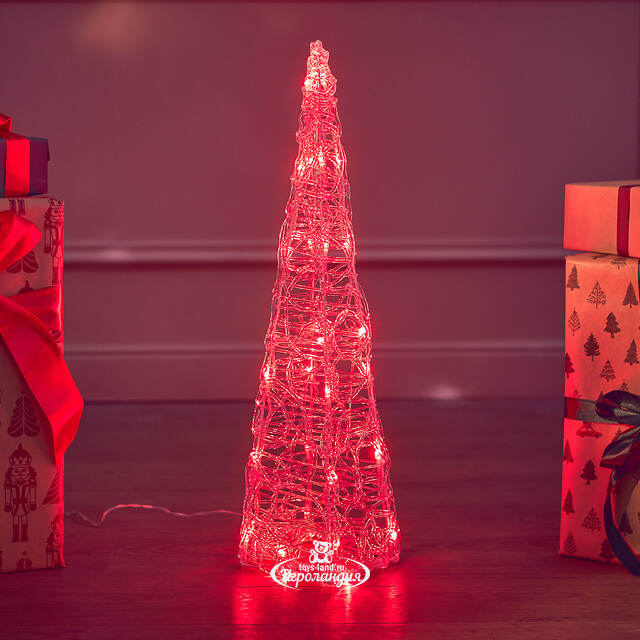 Светящаяся фигура Елка Cone Light 60 см, 30 разноцветных RGB LED ламп, IP44 Kaemingk